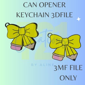 Pencil Bow Can Opener 3D 3MF File Download