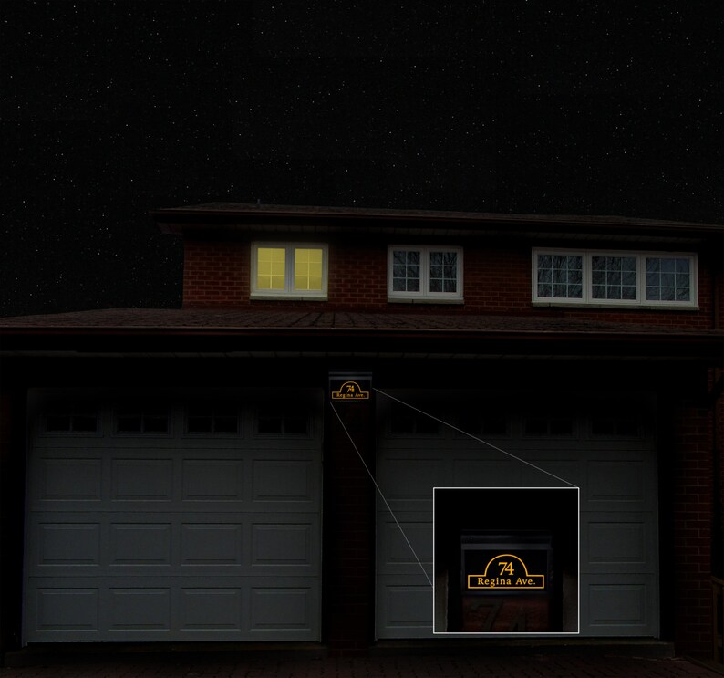 Personalized and Customized Illuminated LED Address Sign the Etsy