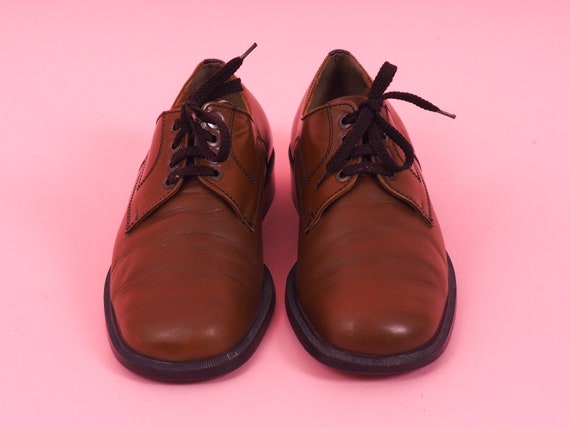 Vintage Men Brown Leather Oxford Shoes/ Berlin Leather Dress  display picture 2