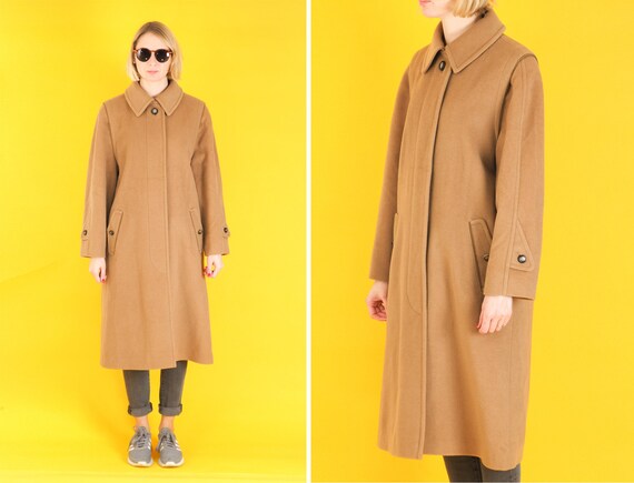 Vintage Karner camel wool coat/ Made in Germany/ C