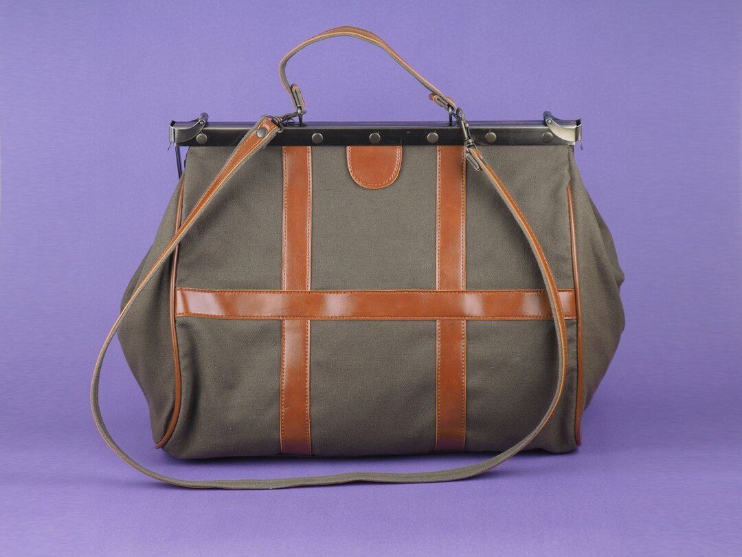 Vintage Top Handle Bag/ Retro Handbag/ Brown Khaki Tote Purse/ - Etsy