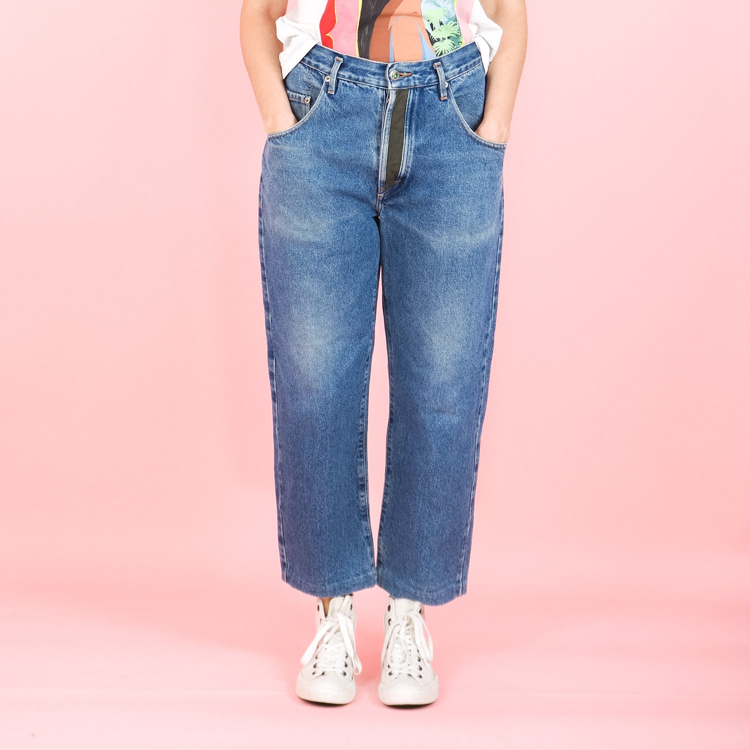 Vintage Diesel Jeans From 90s/ High Waist Blue Denim Jeans