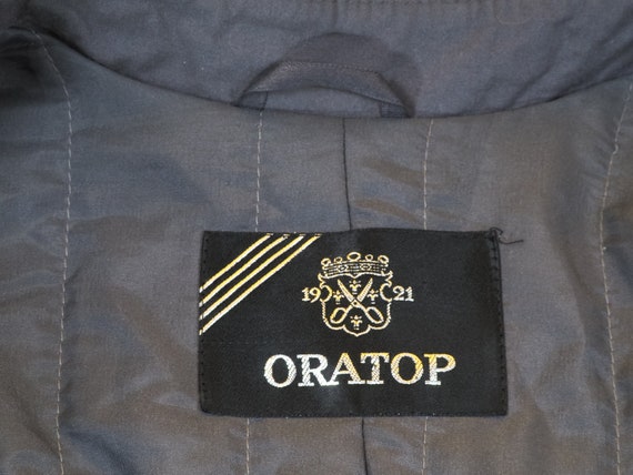Vintage Oratop gray men trench coat/ Winter overc… - image 8
