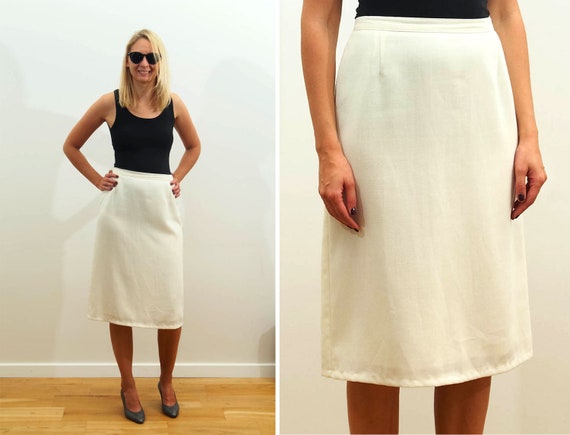 White knee length skirt clearance uk