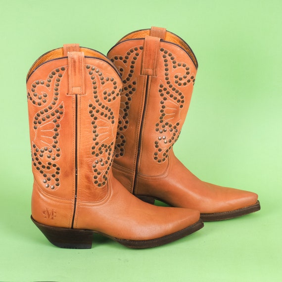 Vintage Marlboro Classics Women Cowboy Boots/ Bro… - image 1