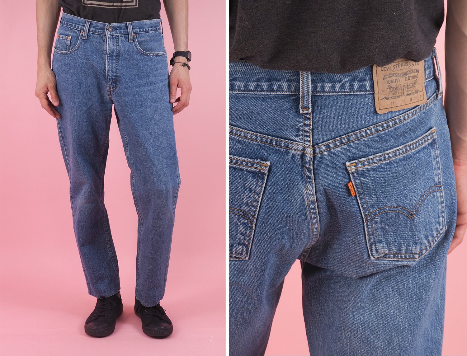 シードルLevis615 デニム Vintage Men Levi's Jeans/ 615 Model Jeans / Blue Denim Jeans