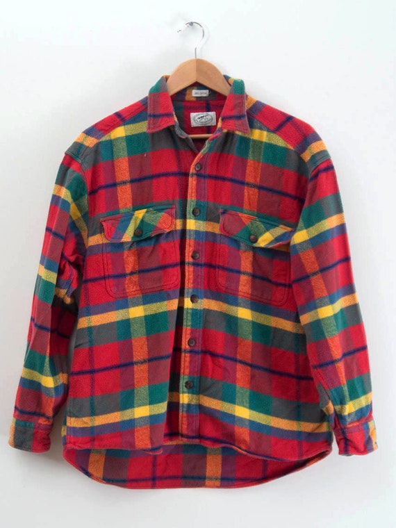 Vintage Flannel shirt/ Red plaid shirt/ Oversized… - image 7