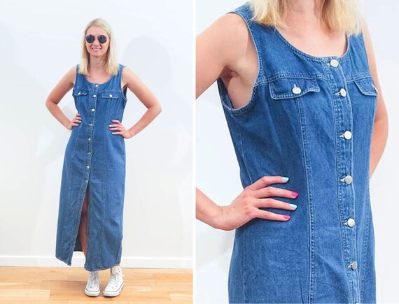 long denim dress uk