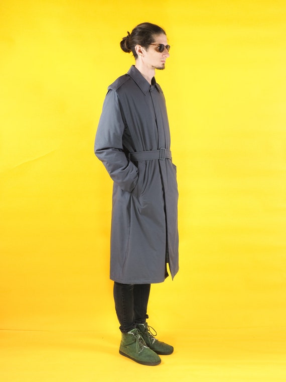 Vintage Oratop gray men trench coat/ Winter overc… - image 3