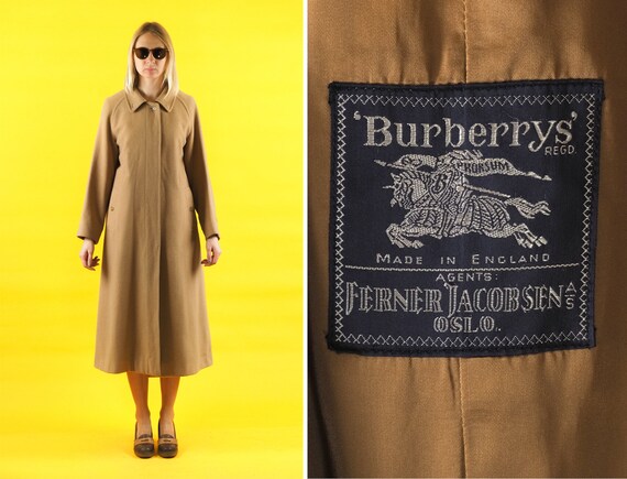 Vintage BURBERRYS camel wool coat/ Made in England