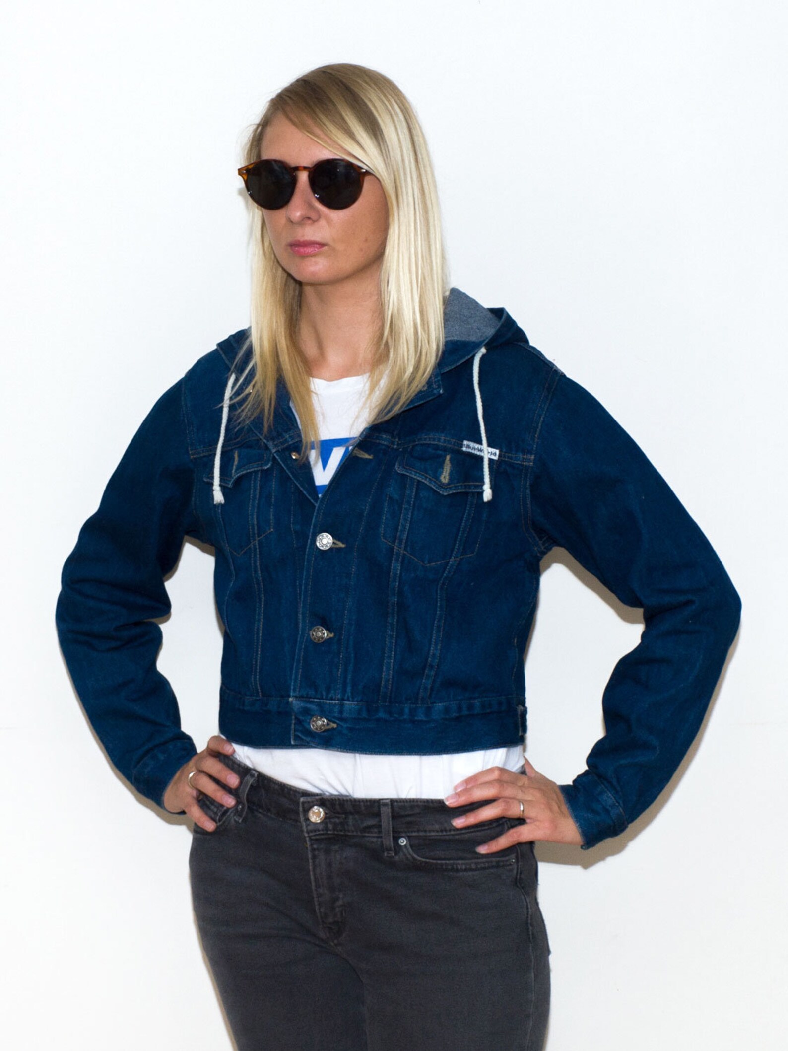 Vintage Short Denim Jacket/ Women Jeans Jacket/ Blue World Etsy