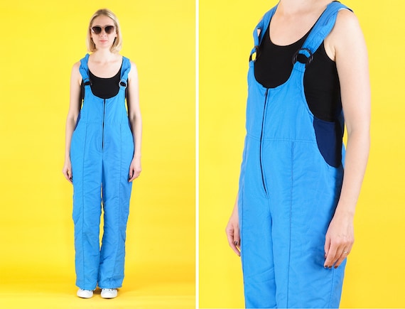 Vintage Women Ski Pants/ Blue Ski Trousers/ Ski Suit Bottom/ Retro