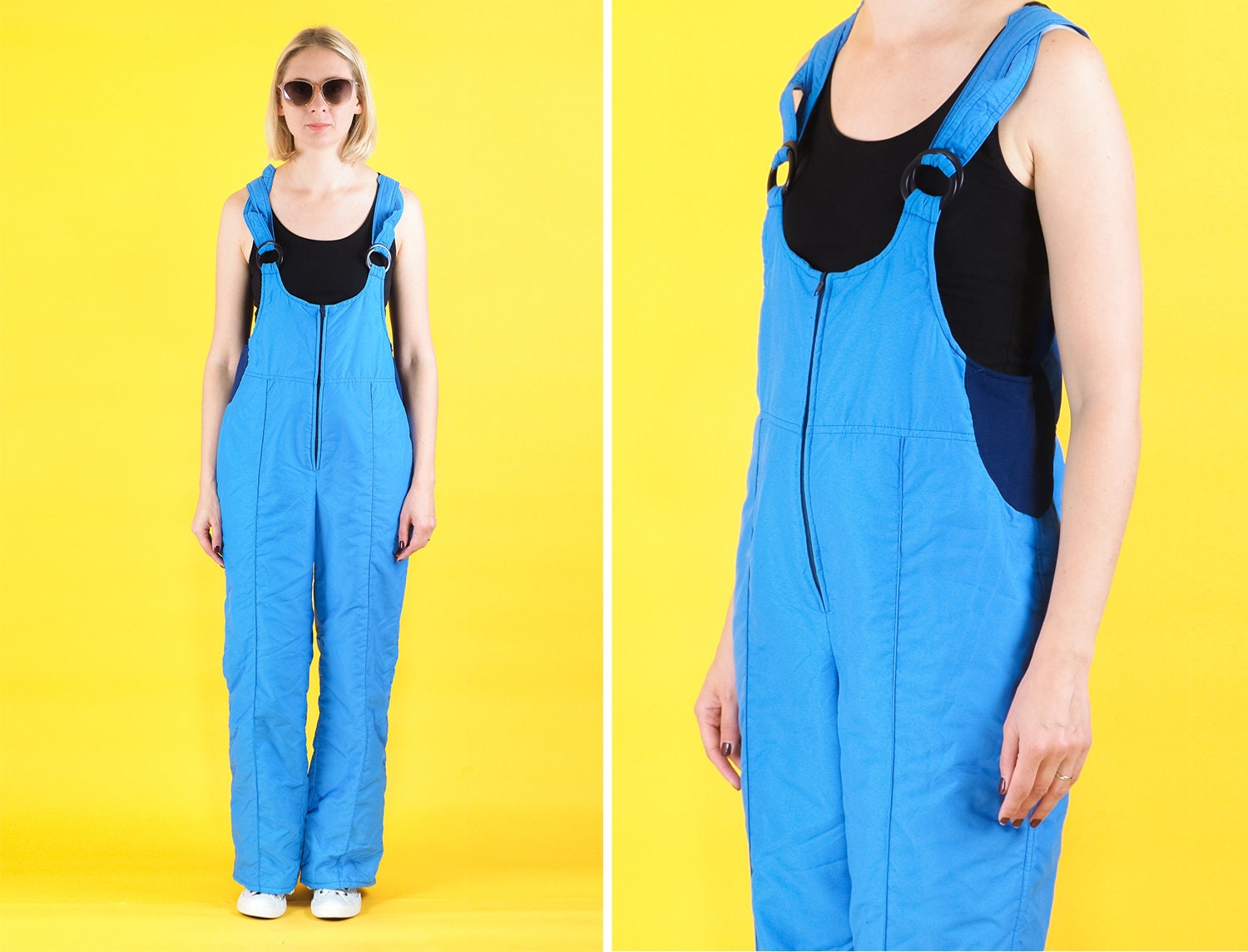 Vintage Women Ski Pants/ Blue Ski 