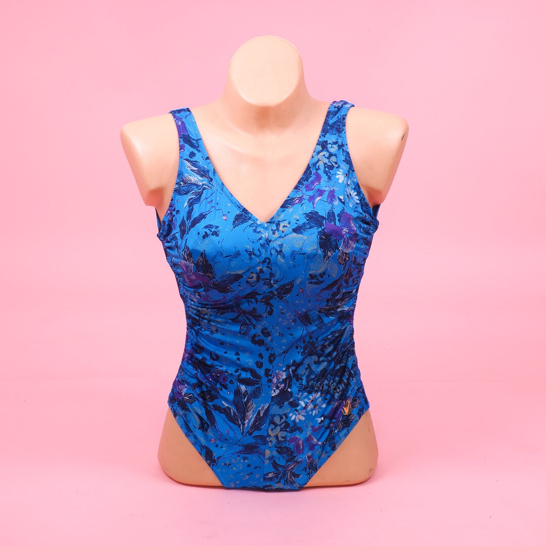 Vintage Blue Triumph Swimsuit/ One Piece Swimming Suit/ Bathing Suit