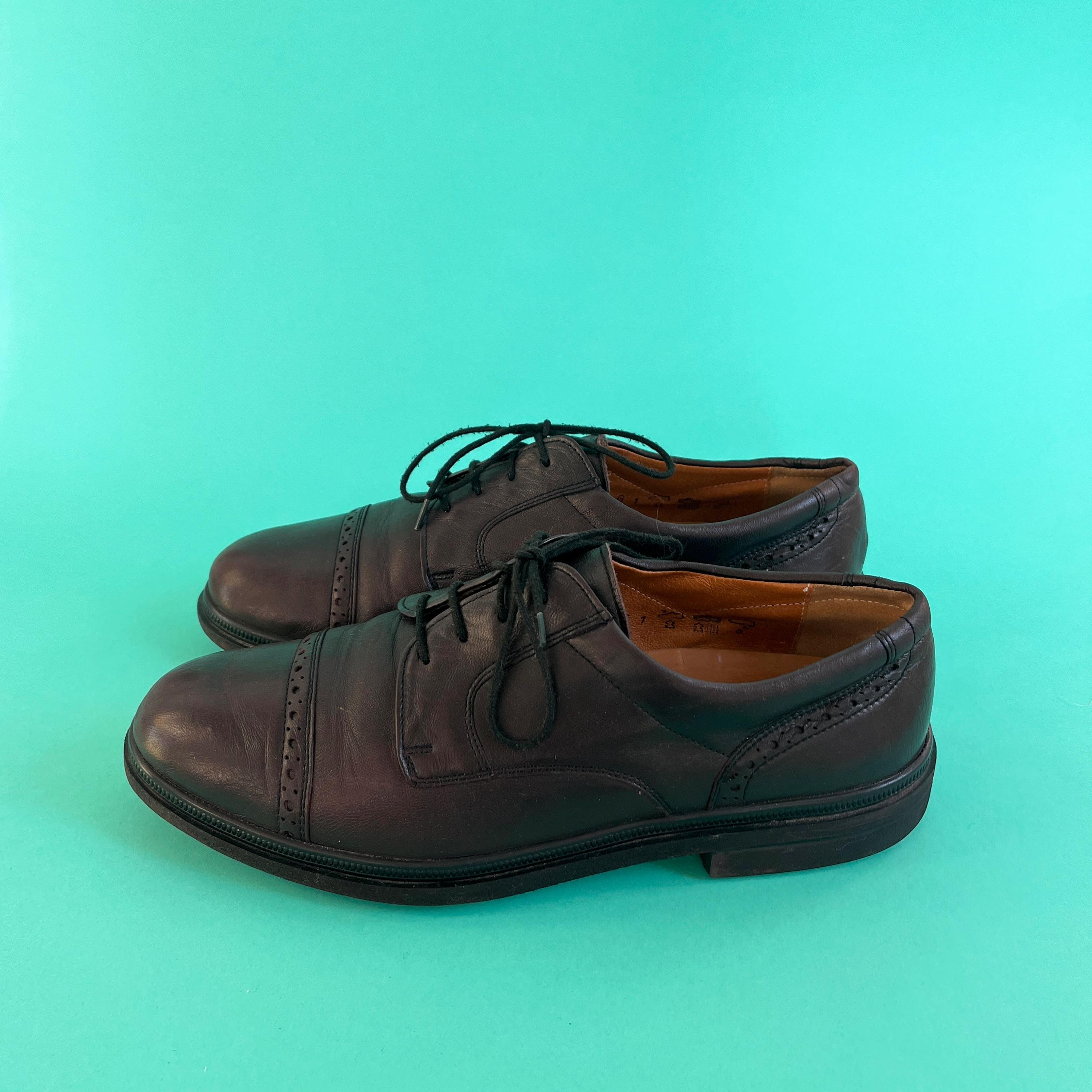 靴 Salamander Brown Oxfords Dress Shoes Vintage Salamander Dark Brown Leather Oxford Shoes / Classic