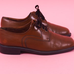 Vintage men brown leather oxford shoes/ Berlin leather dress shoes/ Classic shoes/ Formal shoes/ Size EU 43/UK M 8,5/ US M 9