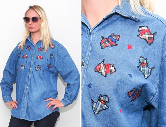 vintage denim shirt womens