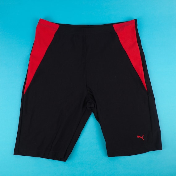 Vintage Puma Shorts Leggings/ Black Radlerhose Leggings/ Fitness Running  Shorts / Lycra Sports Pants/ Yoga Leggings/ Colourful / Size Small 