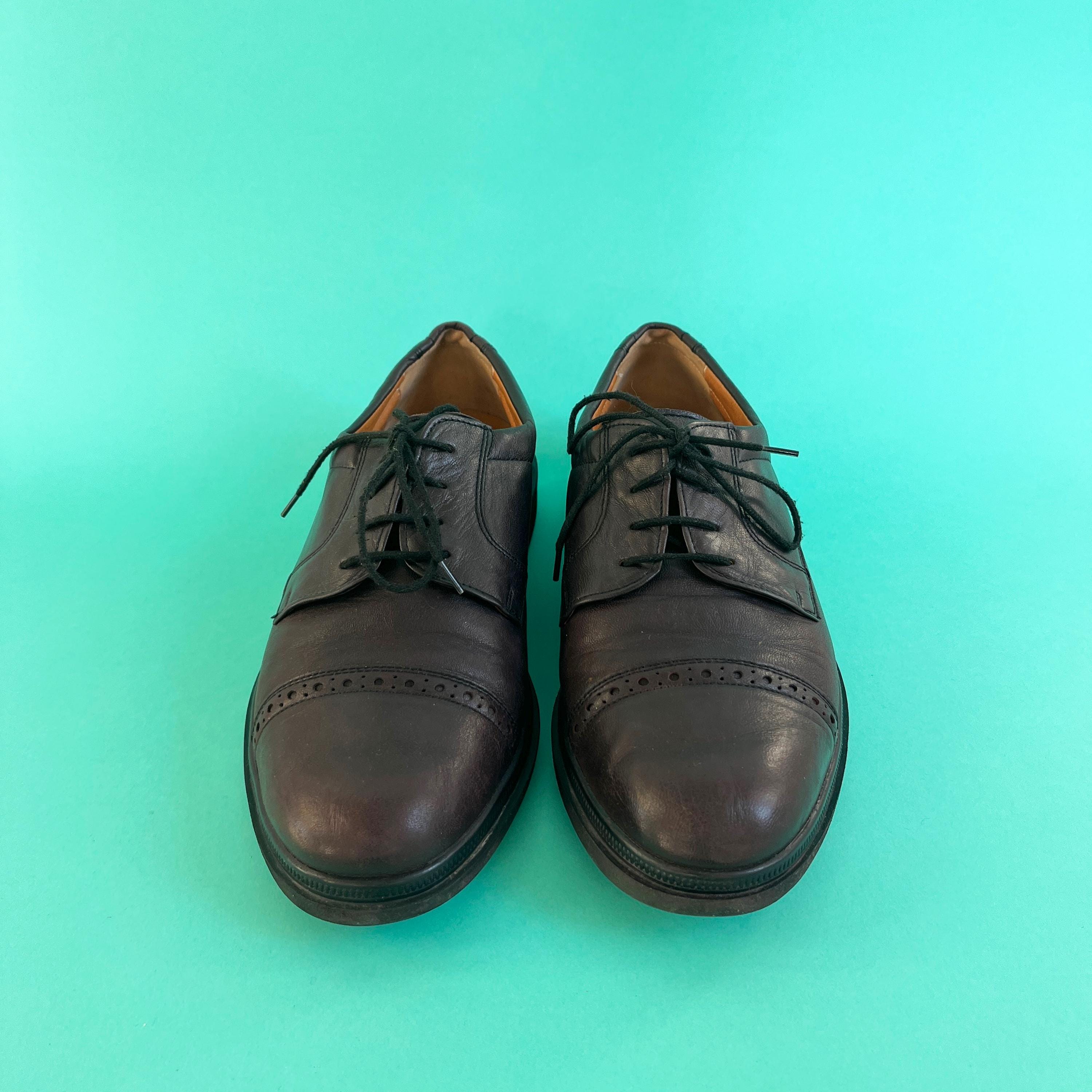 Vintage Salamander Dark Brown Leather Oxford Shoes / Classic