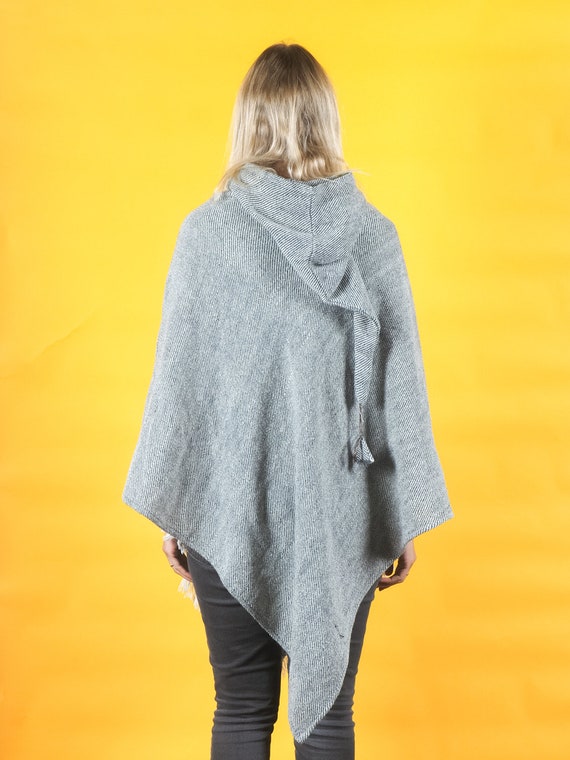 Vintage wool poncho made in India/ Yoga travel ou… - image 7