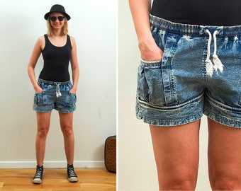 Vintage jeans shorts/ Vintage summer shorts / Acid wash shorts/ Festival jeans shorts/ 90s / Boho style/ Size Small-Medium/EU 36-38/UK10-12