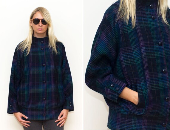 plaid short coat