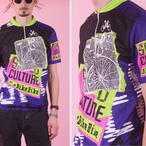 Camisa de ciclismo vintage JL Bike Culture/Camisa esportiva ativa/Sintético de corrida de bicicleta/Colorido/Tamanho XLgrande