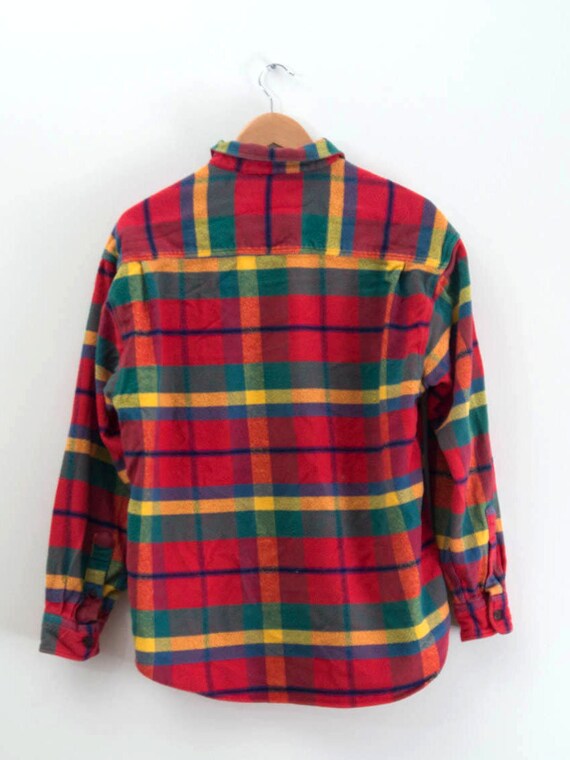 Vintage Flannel shirt/ Red plaid shirt/ Oversized… - image 8
