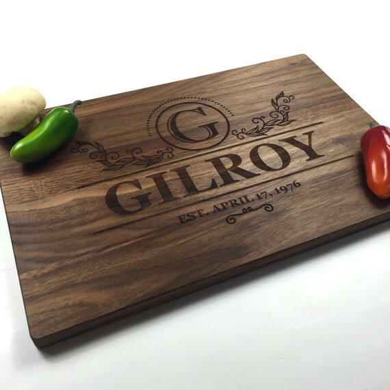 Custom Cutting Board Anniversary Gift Wedding Gift Personalised Cutting Board Engraved Beechwood for Wedding