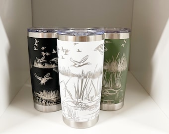 Duck Hunting Fathers Day Easter Gift for Him Tumbler for Duck Hunter Boyfriend Birthday Coffee Tumbler Gift for Dad 20ou Engraved Groomsman