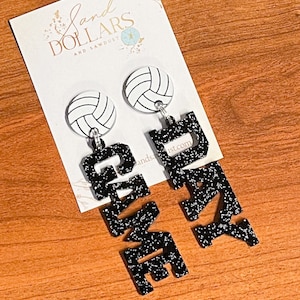 Volleyball Earrings Custom Team Jewelry Volleyball Mom Team Spirit GameDay Jewelry Volleyball Mom Gift Volleyball Coach Gift Gift for Her