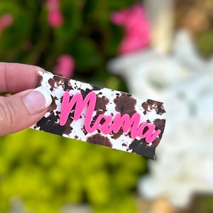 Placa de acrílico con nombre de vaca, adorno para canasta de Pascua de San Valentín, 30 u 40 u, etiqueta de vaso personalizada occidental, regalo personalizado para ella