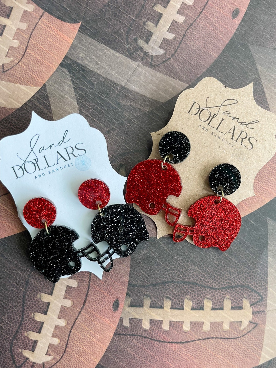 Game Day Helmet Gameday Earrings Football Jewelry Etsy