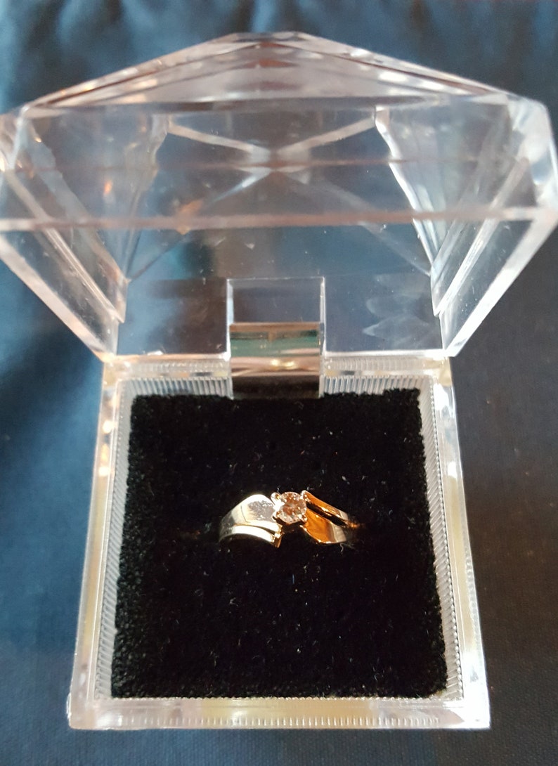 Lovely Champagne Diamond Solitaire Ring Petite