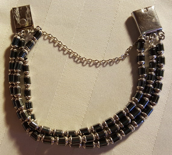 Hematite & Sterling Silver Necklace and Bracelet,… - image 6