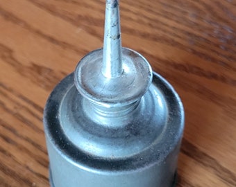 Vintage 1950s Sewing Machine Oil Can: Oxidized Steel Collectible
