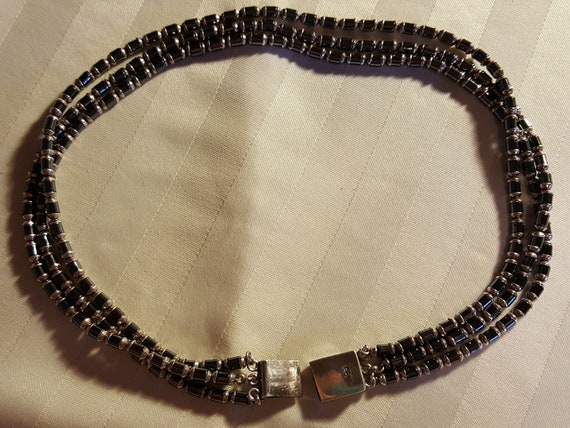 Hematite & Sterling Silver Necklace and Bracelet,… - image 3