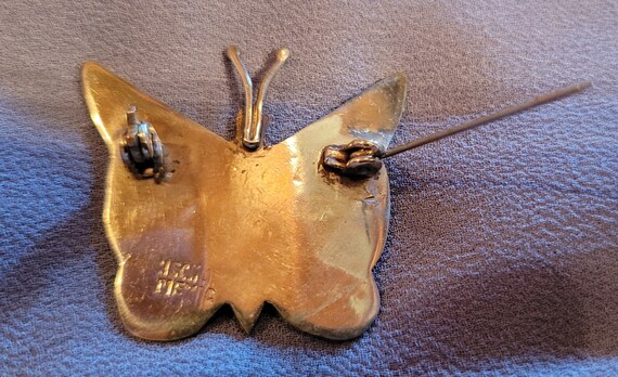 Sterling Silver and Iridescent Abalone Butterfly … - image 5