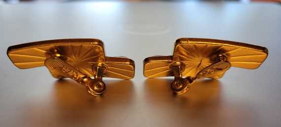 Yves Saint Laurent (YSL) 14Kt Gold Plated Clip-Ba… - image 4