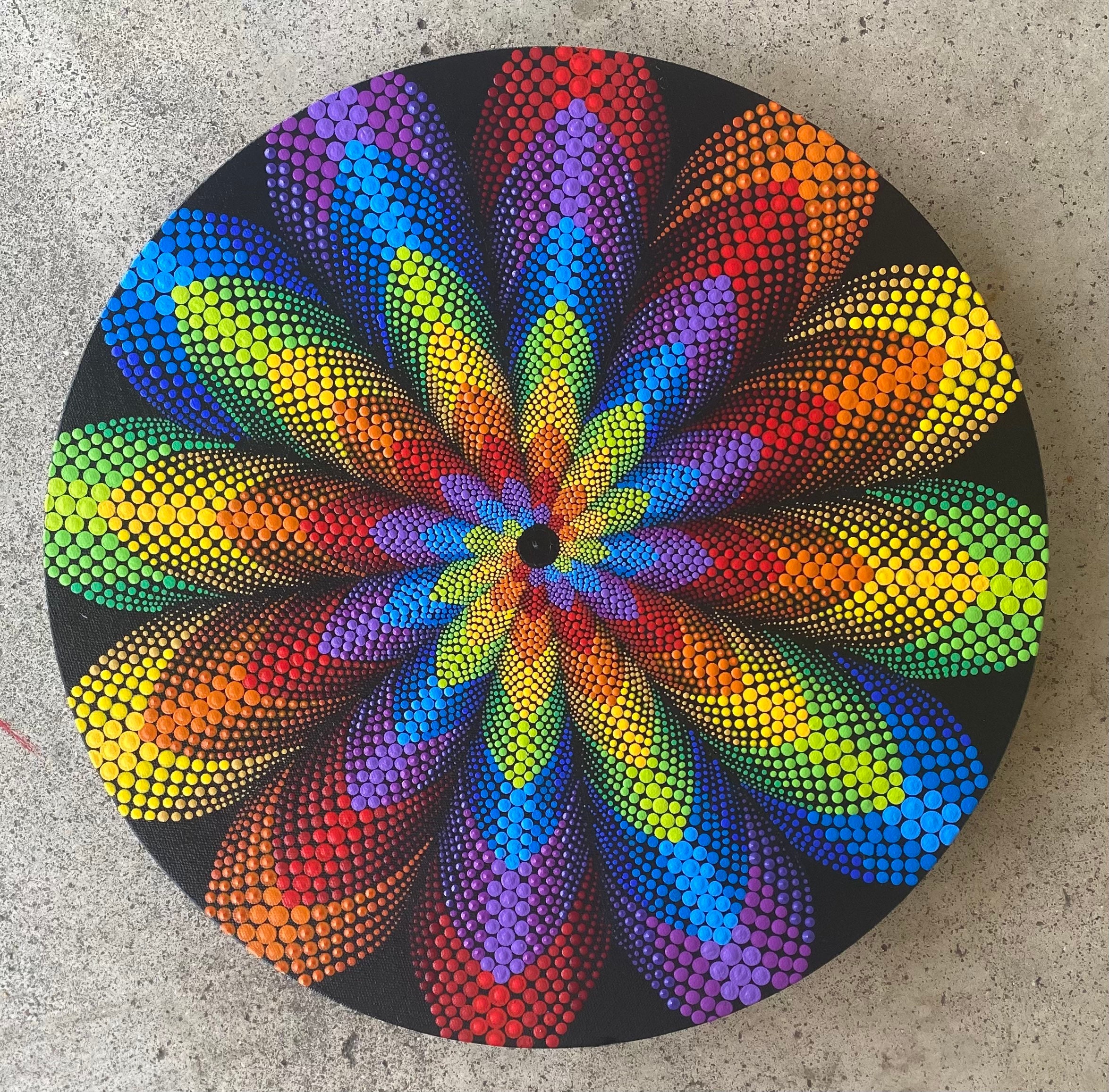 A Stone's Throw Mandala Dot Art hn