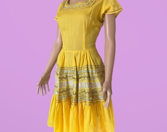 Vibrant Yellow Patio Dress