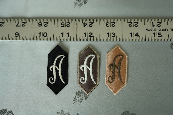 EMBROIDERED MONOGRAMMED INITIAL - A - image 1