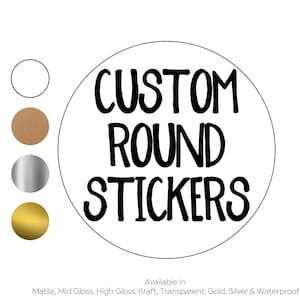 Elevate Your Small Business Branding with Custom Logo Stickers High-Quality Round Stickers for Personalized Packaging on Etsy image 1