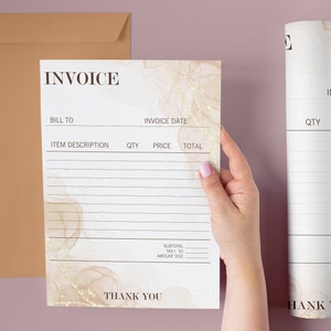Goodnotes Invoice, Small business invoice template, Invoice template download, Invoice form, Boho small business, Modern client invoice