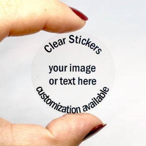 Clear Stickers, Transparent Labels, Clear Labels, Custom Transparent Labels, Round Labels, Squared Labels, Etsy Packaging, Wedding Labels