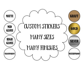 Scalloped Custom Stickers,custom labels, printed stickers, scalloped labels, personalized stickers, logo sticker, Custom, Personalized