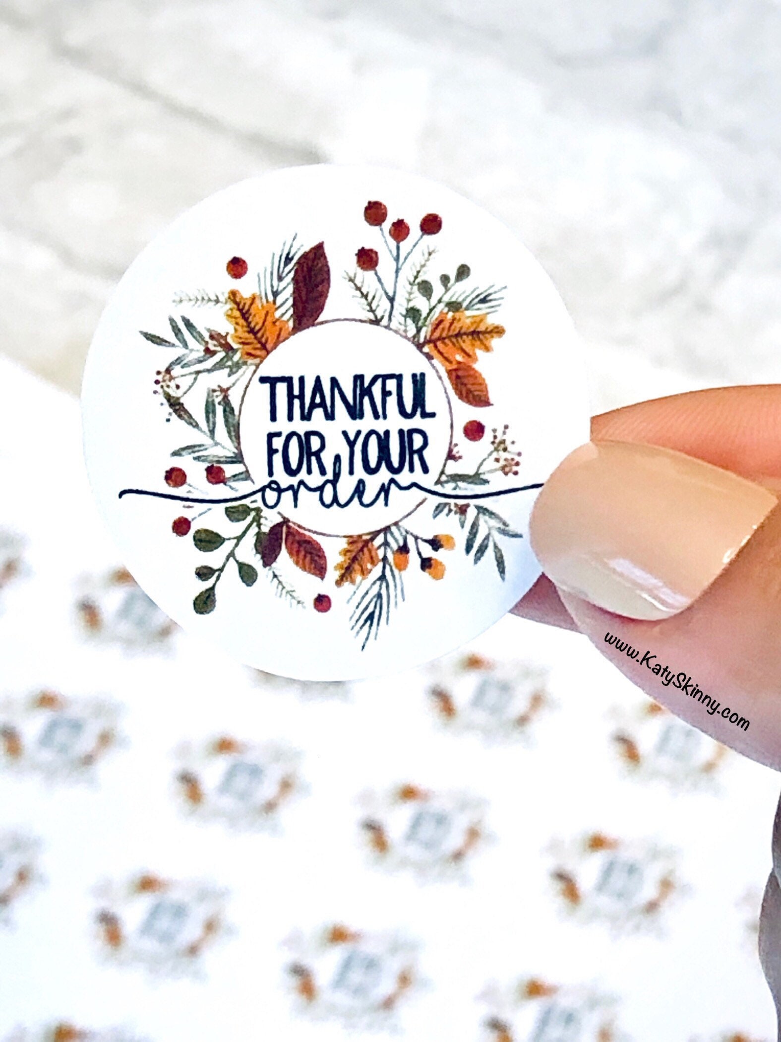 Thankful Stickers, Fall Stickers, Die Cut Stickers, Leaf Fall, Package Stickers, Box Stickers, Etsy Stickers, Fall 2019 Stickers