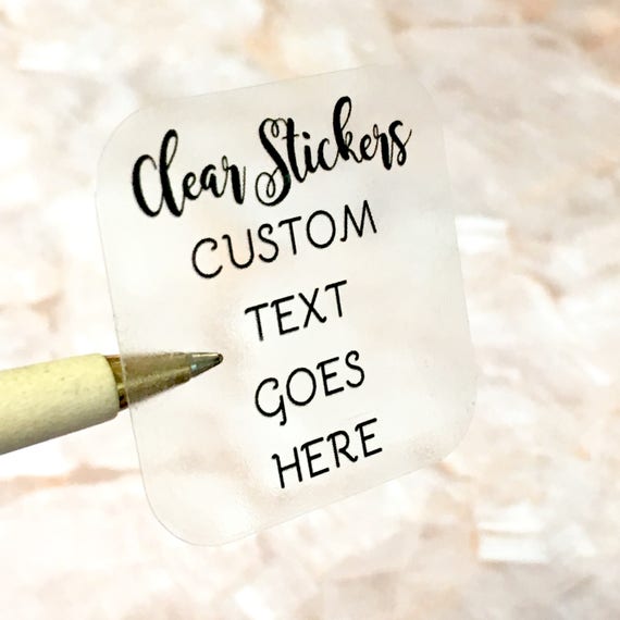 clear custom stickers