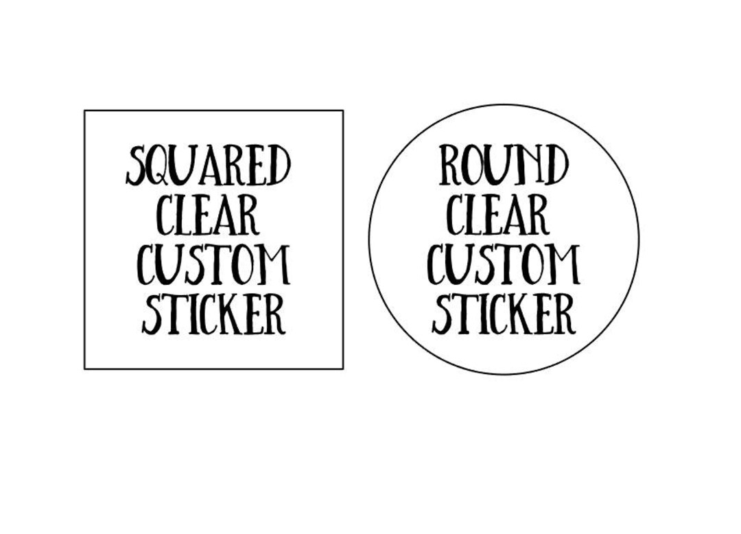 Transparent Labels, Clear Labels, Custom Transparent Labels, Round