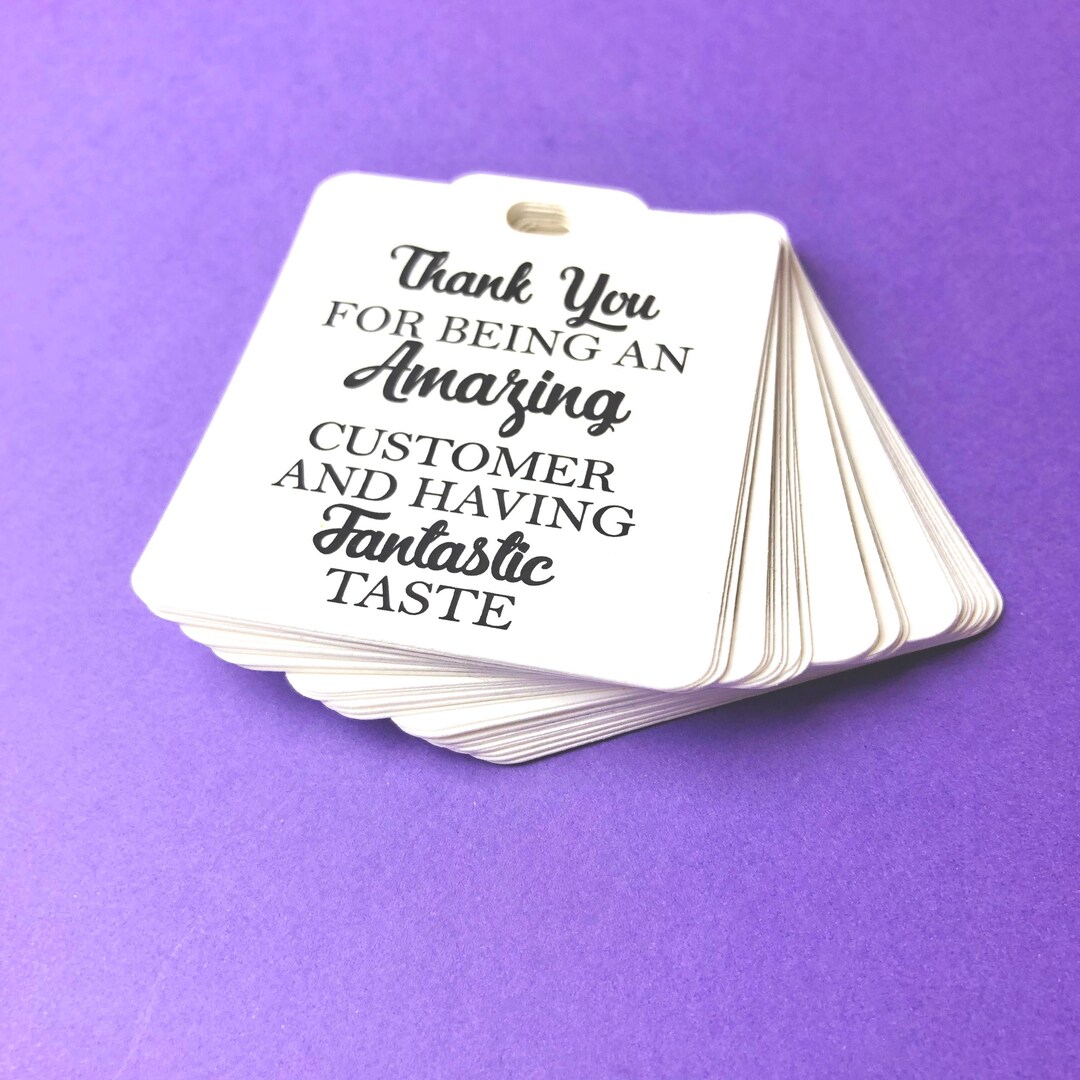 Tag Card Stock Examples Thank You Packaging Tag, Handmade Cardstock Tag (24 QTY) - Etsy
